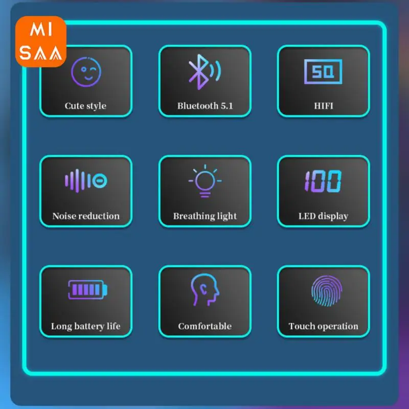 

Tws Headphones Magnetic Noise Reduction 9d Stereo Waterproof Led Display For Xiaomi Sport Earbuds Tws With Microphone