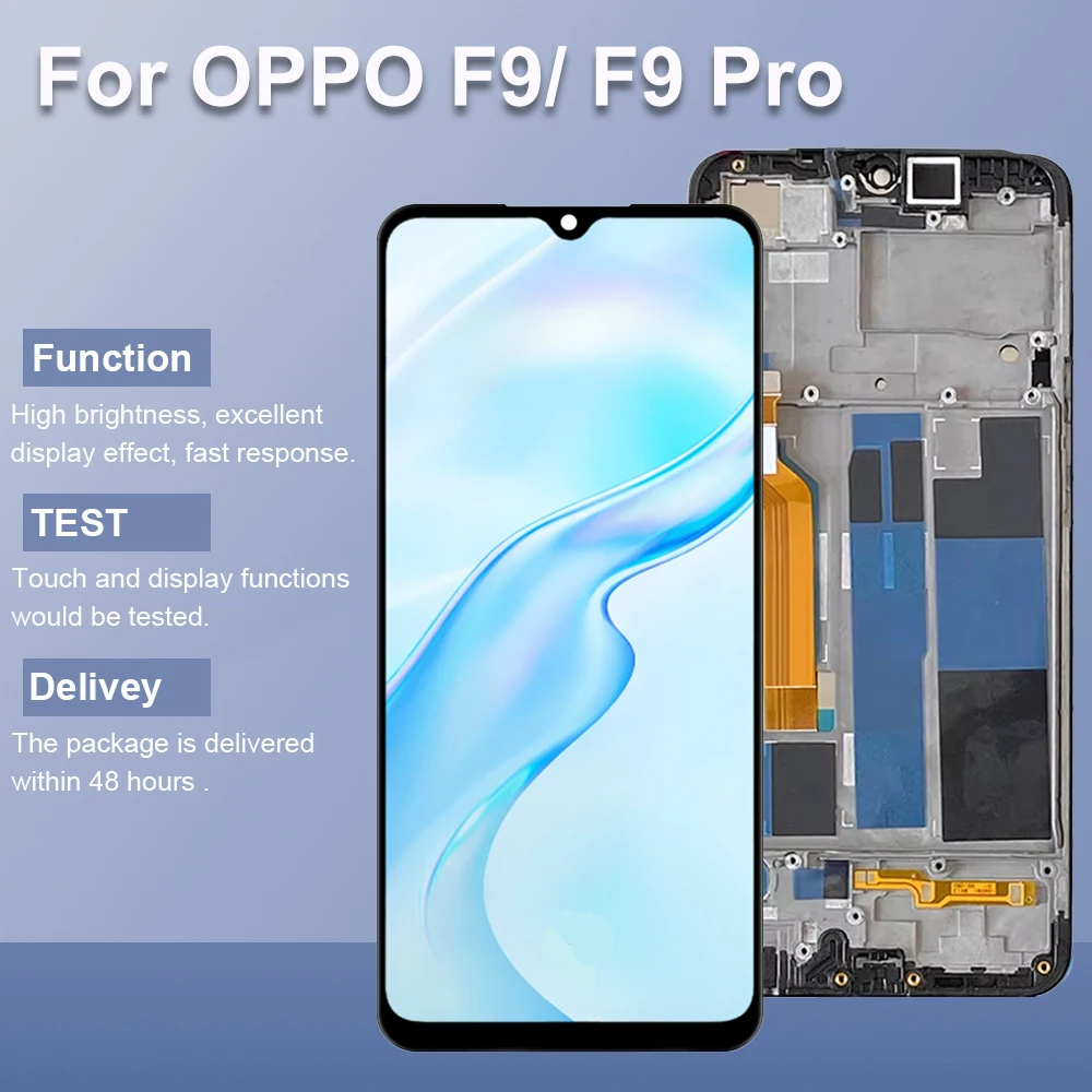 6 3-дюймовый ЖК-экран для Oppo F9 CPH1823 CPH1881 CPH1825 ЖК-дисплей с цифровым преобразователем