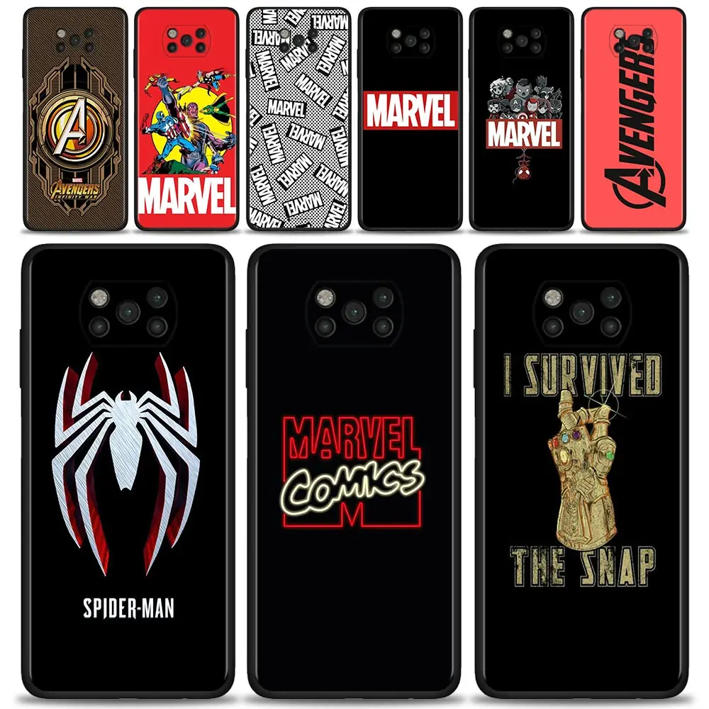 

For Xiaomi Poco X3 NFC X3NFC F3 GT M3 M4 Pro Caso for Mi 12 11T 10T Pro Lite 9T Note 10Lite Cover Marvel Avengers