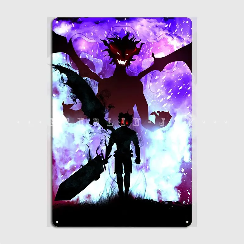 

Asta Black Clover Poster Metal Plaque Cinema Garage Cave Pub Classic Painting Décor Tin Sign Posters