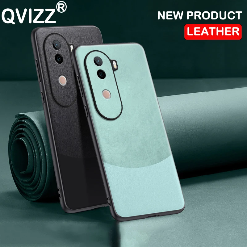 Кожаный чехол для vivo V40e V 40e с рисунком сращивания силиконовая защита камеры