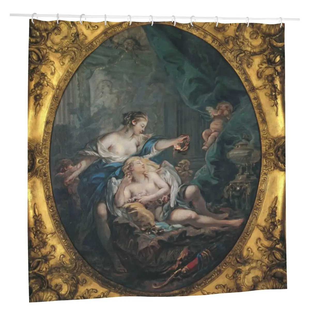 

Занавеска для душа в ванную комнату, 12 крючков, 183x183 см