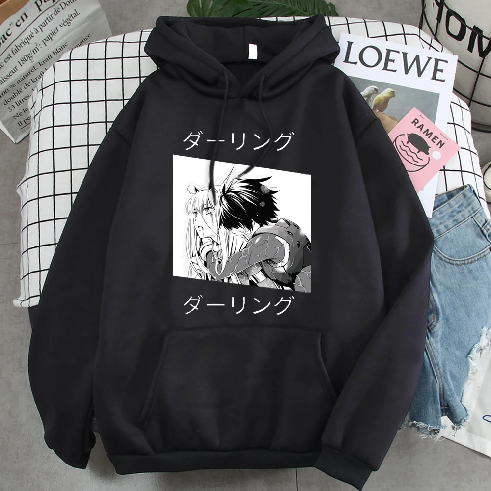 

Толстовка Zero Two, классный Мужской пуловер японской манги, удобный брендовый Мужской свитшот в стиле Харадзюку, уличная одежда в стиле хип-хо...