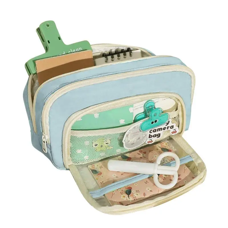 

Пенал многофункциональный прозрачный с карманом на молнии