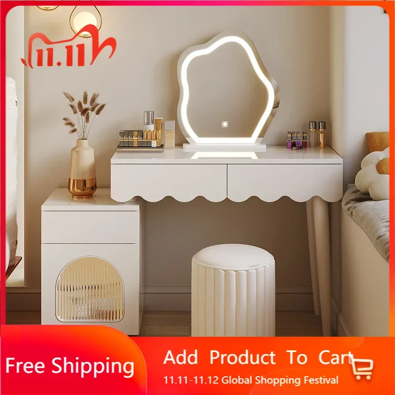 

Storage Dressing Table Mobile Side Cabinet Mirror Drawer Console Nordic Dressers Organizer Comoda Pra Quarto Salon Furniture