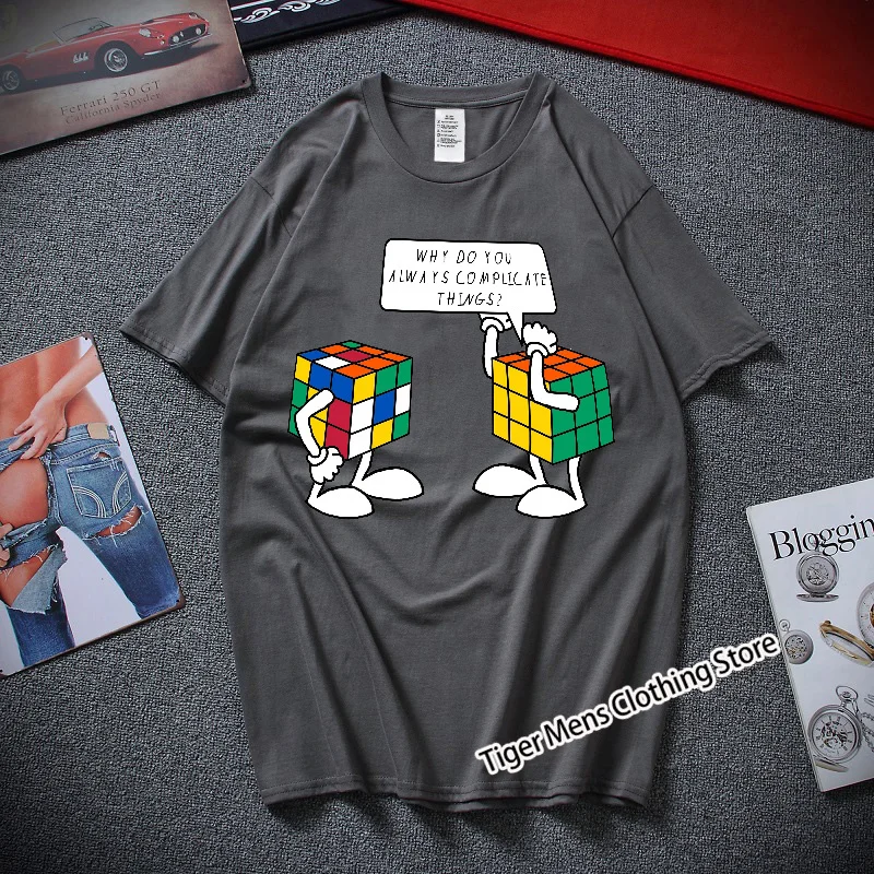 Футболка мужская с забавным принтом хлопковая тенниска в стиле хип-хоп уличная