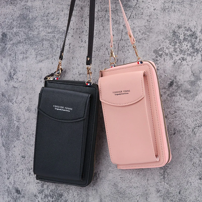 Fashion Single Shoulder Crossbody Cell Phone Bag Mini Versatile Multi Card Position Card Bag Female