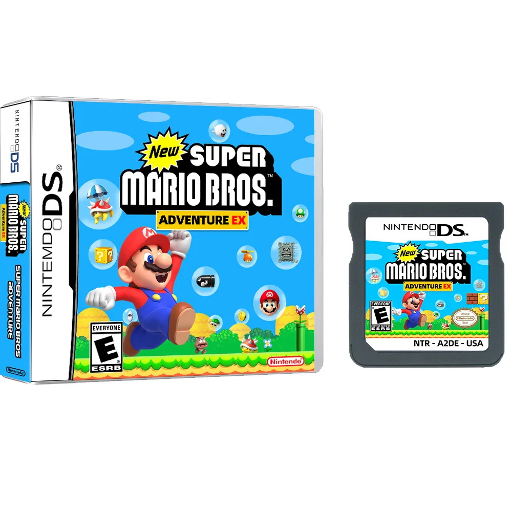 

Новая игровая консоль NDS с картриджем для видеоигр серии Super Mario Bros Adventure EX английская версия с коробкой для NDS