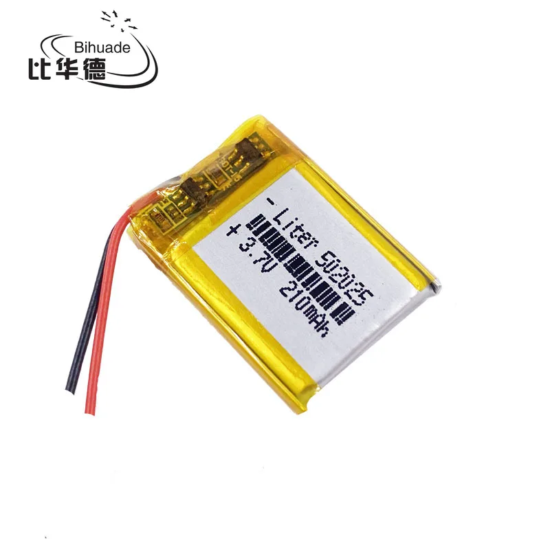 

3.7V lithium polymer battery 052025 502025 210MAH MP3 MP4