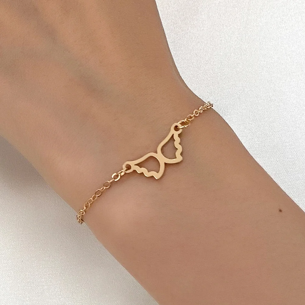 

Simple Angel Wings Bracelet for Women Korean Fashion Wings Charm Chain Bracelet DIY Jewelry Gifts for Bestfriend Girl 2023