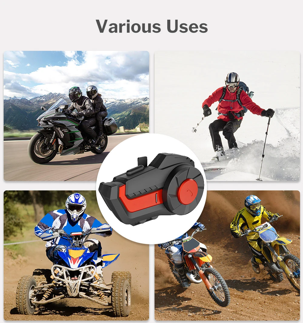 Bluetooth-гарнитура мотоциклетная беспроводная 1000 м DSP CVC |