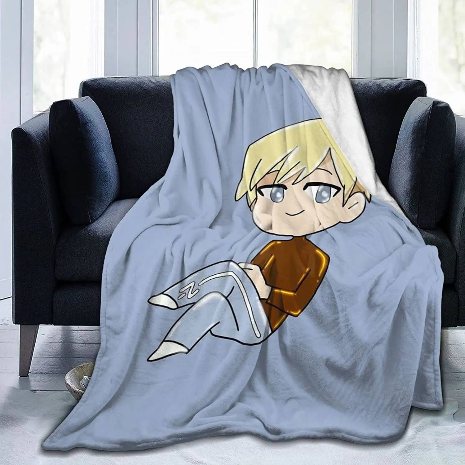 

Chibi Monoma Soft Flannel Blanket Lightweight Fleece Blanket Air Conditioner is Suitable for Bedroom Living Room Sofa