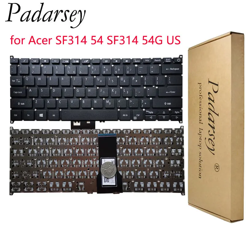 Padarsey Replacement keyboards SF114 No Backlit Keyboard for Acer Swift 3 SF314 54 SF314 54G US English laptop