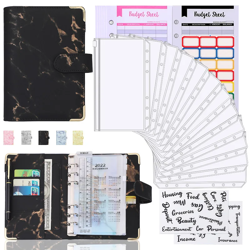 

Мраморный органайзер для денег и денег, конверты на молнии