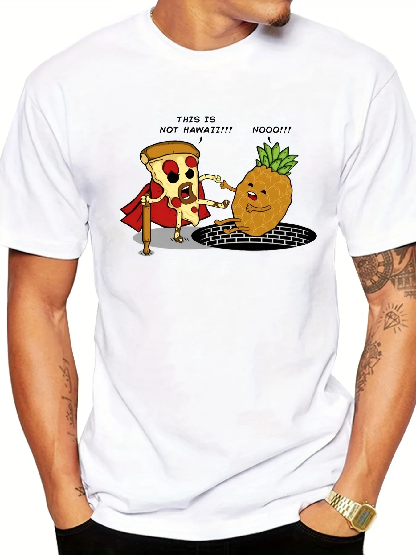 Мужская Удобная футболка с принтом различных ананасов графическим рисунком