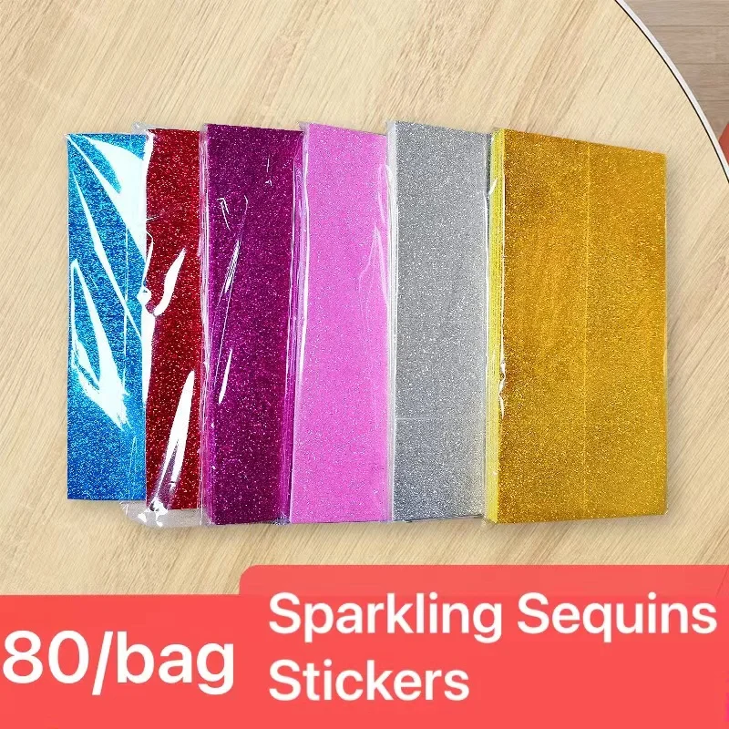 

80pcs/Bag Shiny Stickers Style Surface Tiles Sticker Transfers Covers for Kitchen Bedroom Paper Stickers Art Wallpaper Stickers