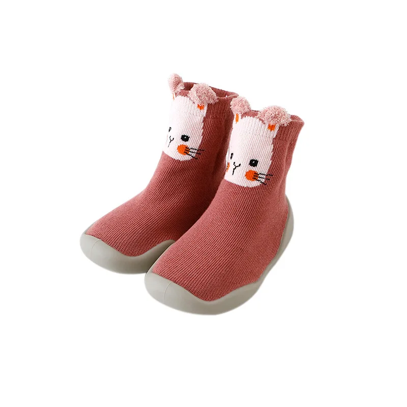 

Детские носки для пола Мультяшные хлопковые детские домашние нескользящие носки для пола мягкая резиновая подошва детская прогулочная обувь