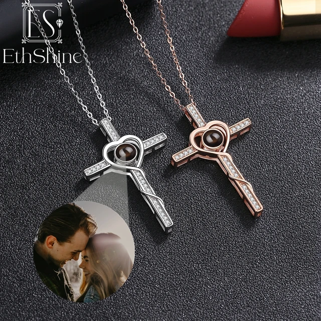 Cross Projection Photo Necklace 1