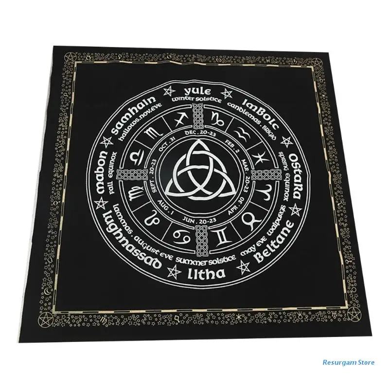 

19x19In Star Pendulum Board Dowsing Table Cover Divination Board Game Tablecloth Drop Shipping