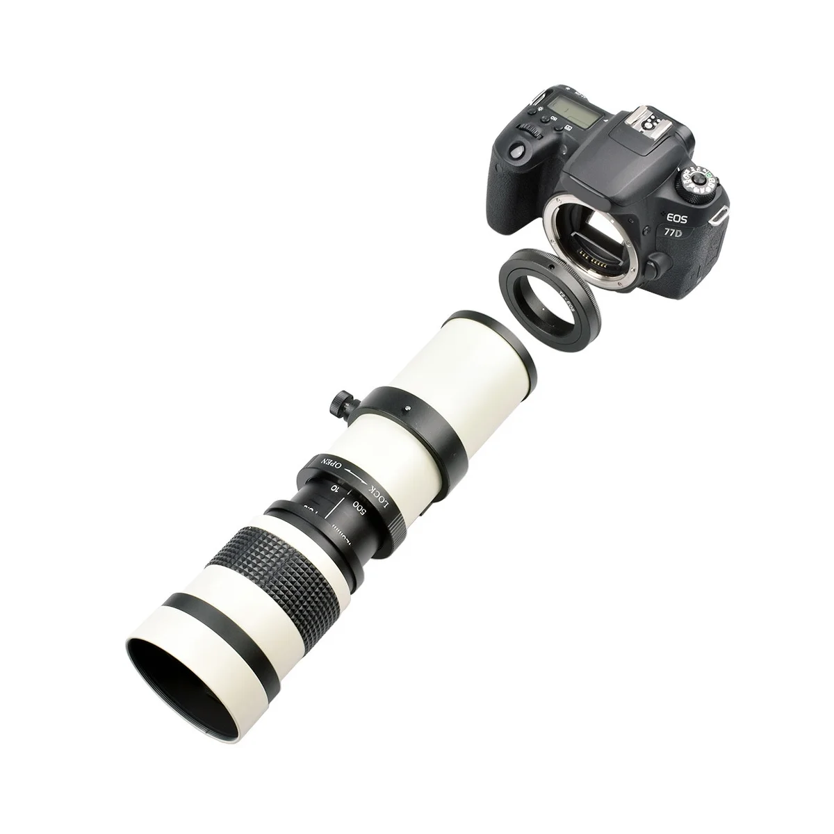 

420-800mm Telephoto Zoom Lens Manual Zoom Lens SLR Camera Lens Suitable for Canon Cameras