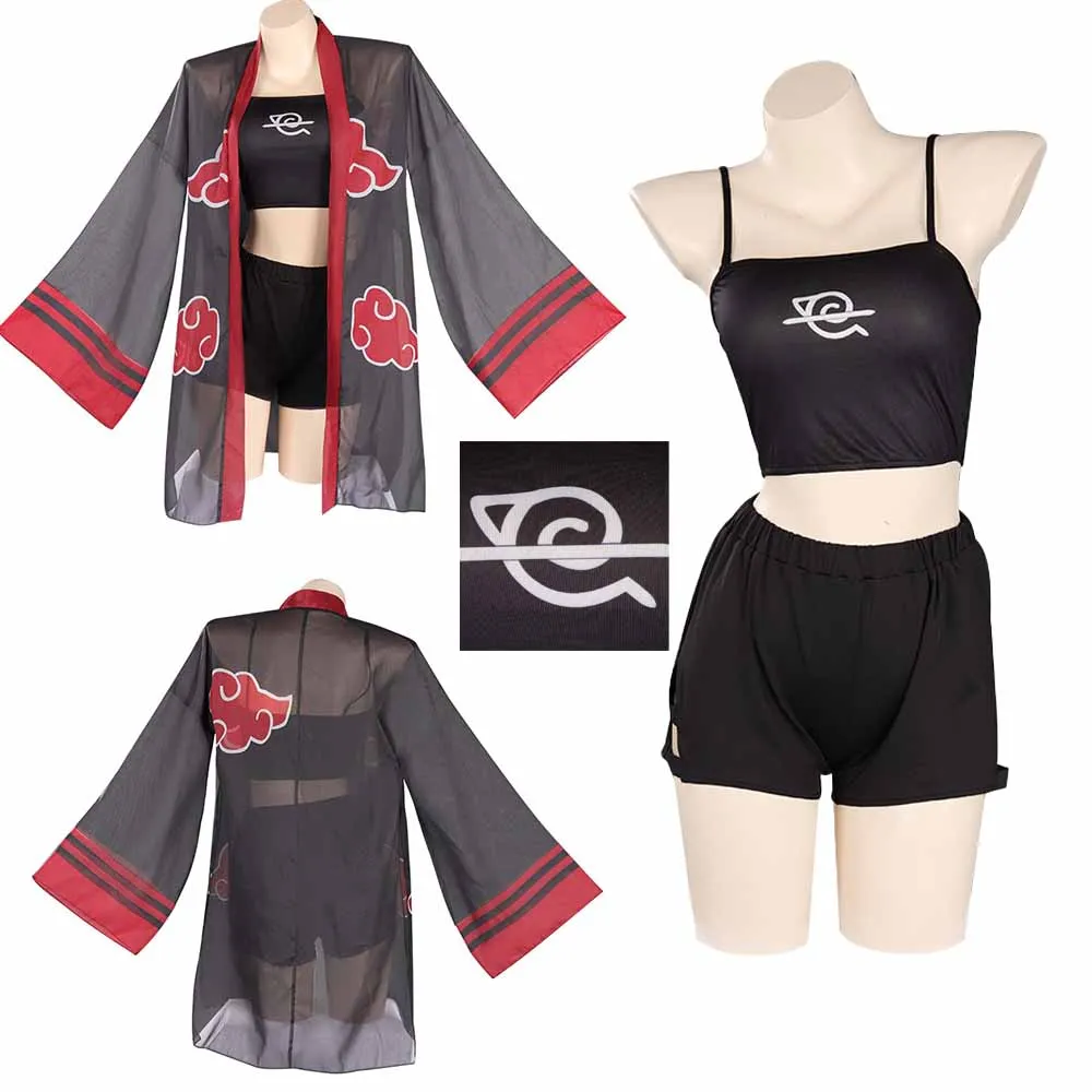 

Anime Akatsuki Cosplay Swimwear Clothing 77COS Store Comic-Con Party Beachwear Fancy Halloween Set