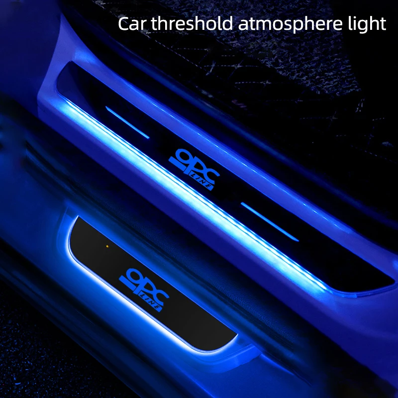 

Car Scuff Plate Pedal Door Sill Pathway Light For Opel OPC Line Astra h g j k f Mokka Zafira a b Corsa c d Insignia Accessories