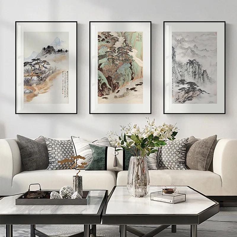 

Традиционный китайский ресторан, известный Чжан дацянь, ландшафт, настенная фотография, печать, кабинет, гостиная, домашний декор