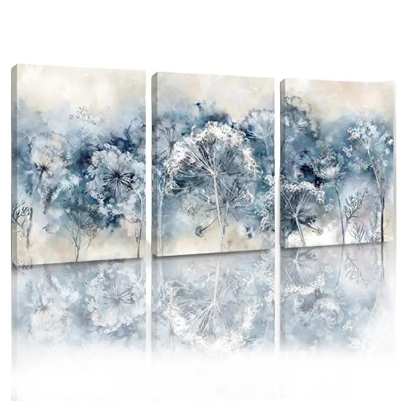 

Canvas Dandelion Picture 3pcs Bathroom Decor Modern Canvas Printing Floral Picture Multifunctional Abstract Artwork Canvas Print