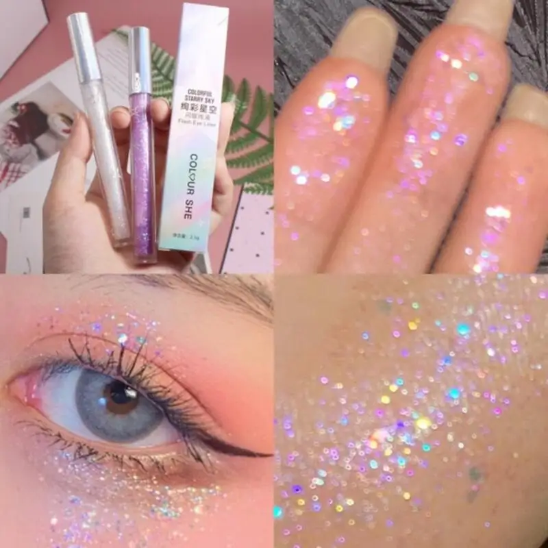 

Liquid Glitter 8 Colors Shiny Shimmer Eyes Makeup Glitter Eyeliner Maquiagem Cosmetics TSLM1