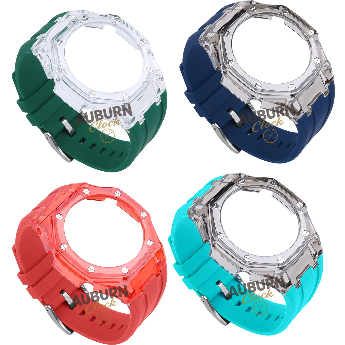 Фото Прозрачный мод-кит Glacier для Casio GA2100 GA2110 GA-B2100 CasiOak в стиле AP: корпус для часов, резиновый ремешок, аксессуар для замены для мужчин №1