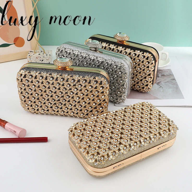 

Женская сумка-клатч Luxy Moon с бриллиантами, Роскошные Блестящие Свадебные вечерние сумки, модные вечерние сумочки, сумочки, Z576