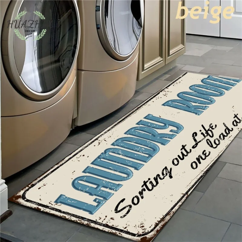 

Kitchen Mats Laundry Room Floor Rugs Anti-Slip Entrance Doormat Printed Bathroom Carpets Decorative Various Style Washable