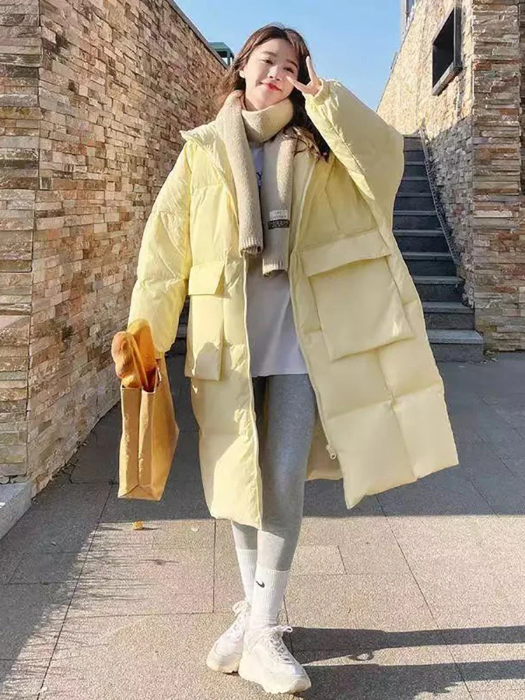 AOSSVIAO Parkas Winter Coat Women Fall 2022 New Korean Fashion Oversized Jacket with A Hood Loose Coats Elegant Ladies Outerwear