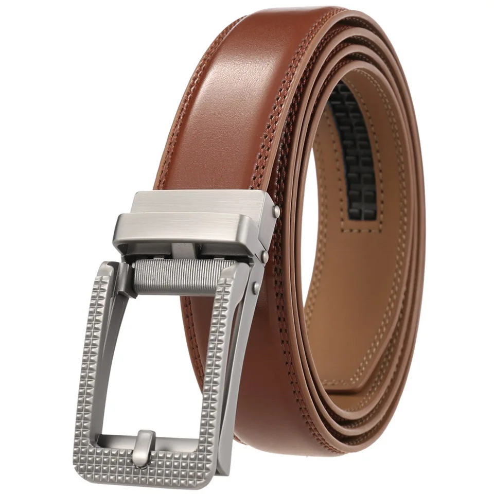 

Fashion Men And Women Alloy Automatic Buckle Cowhide Belt High Quality Fine Narrow Literary Youth Personality Versatile Belt 365