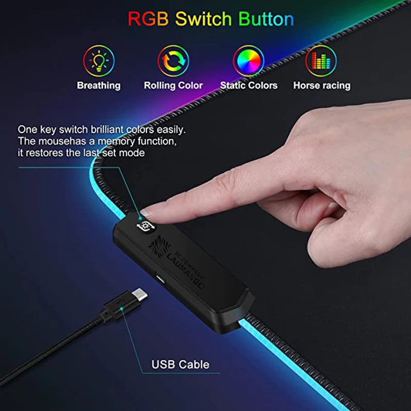 rgb kimetsu no yaiba demon slayer mouse pad anime xl pc gamer keyboard desk mat gaming accessories carpet kawaii laptop mousepad free global shipping