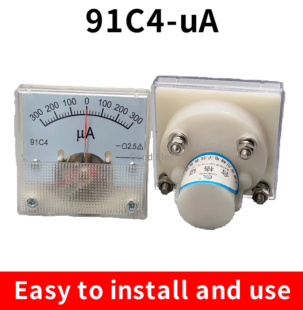 91C4-UA Амперметр постоянного тока 100UA-0-100UA 200UA-0-200UA 300UA-0-300UA/100UA/200UA/300UA/500UA Аналоговая