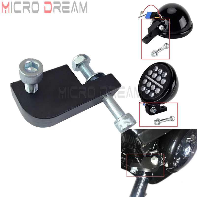 

Motorcycle Headlight Fairing Relocation Block 39-49mm Extension Bracket Kit For Harley Dyna Street Fat Bob FXD FXDWG FXDC FXDL