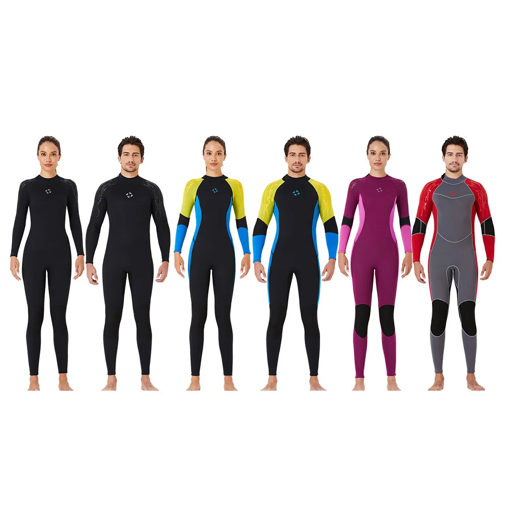 

Гидрокостюмы цельные Спортивные товары для занятий спортом в холодной воде для плавания Сноркелинга серфинга женщина/желтый XL