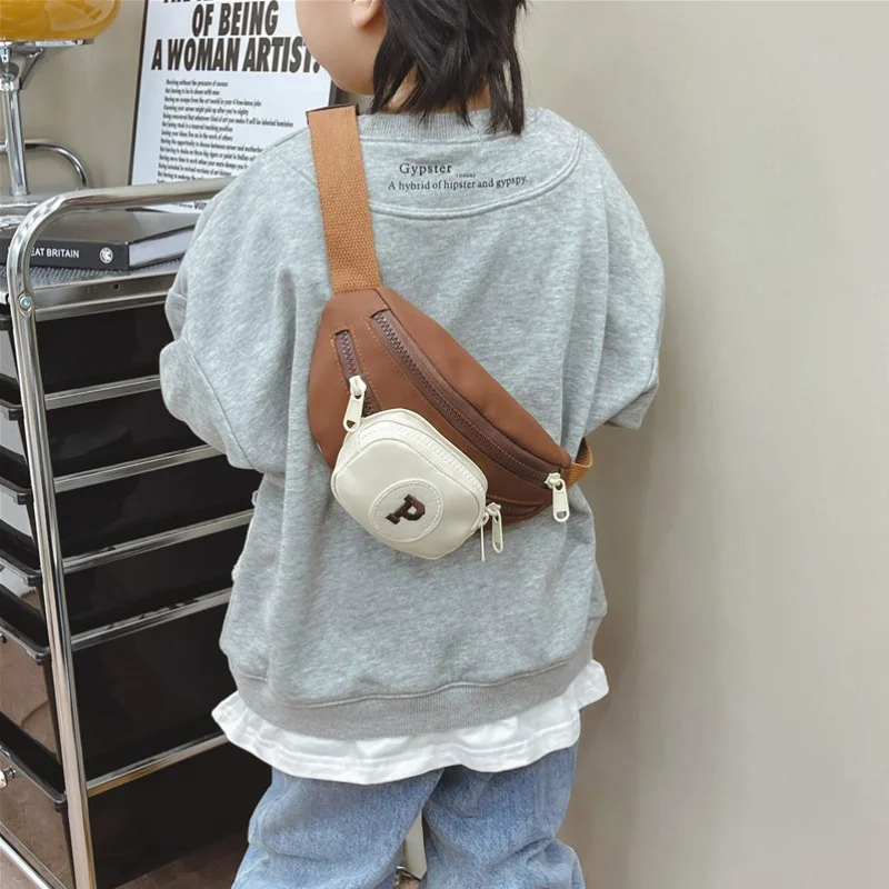 Нейлоновый детский рюкзак с буквенным принтом сумка-мессенджер стильная