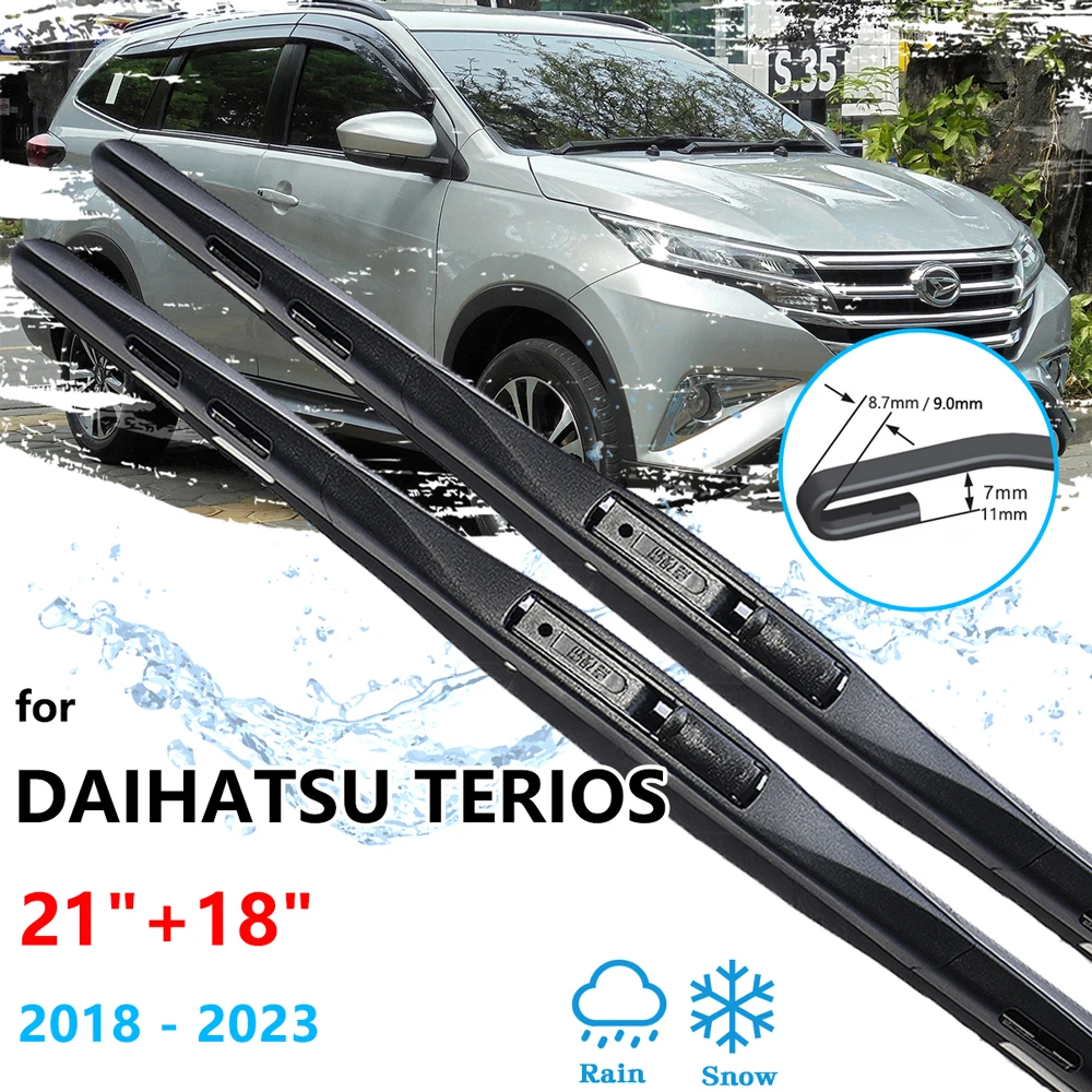 

For Daihatsu Terios Toyota Rush F800 F850 MK3 2018~2023 Front Wiper Blades Brushes Window Windshield Windscreen Car Accessories