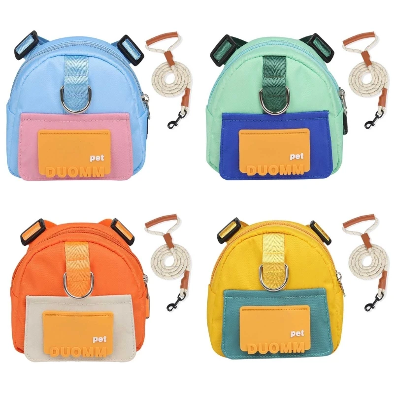 

Cartoon Dog Self Backpack Outdoor Training Pet Walking Camping Hiking Essential Multifunctional Dog Saddlebag +Leash DropShip