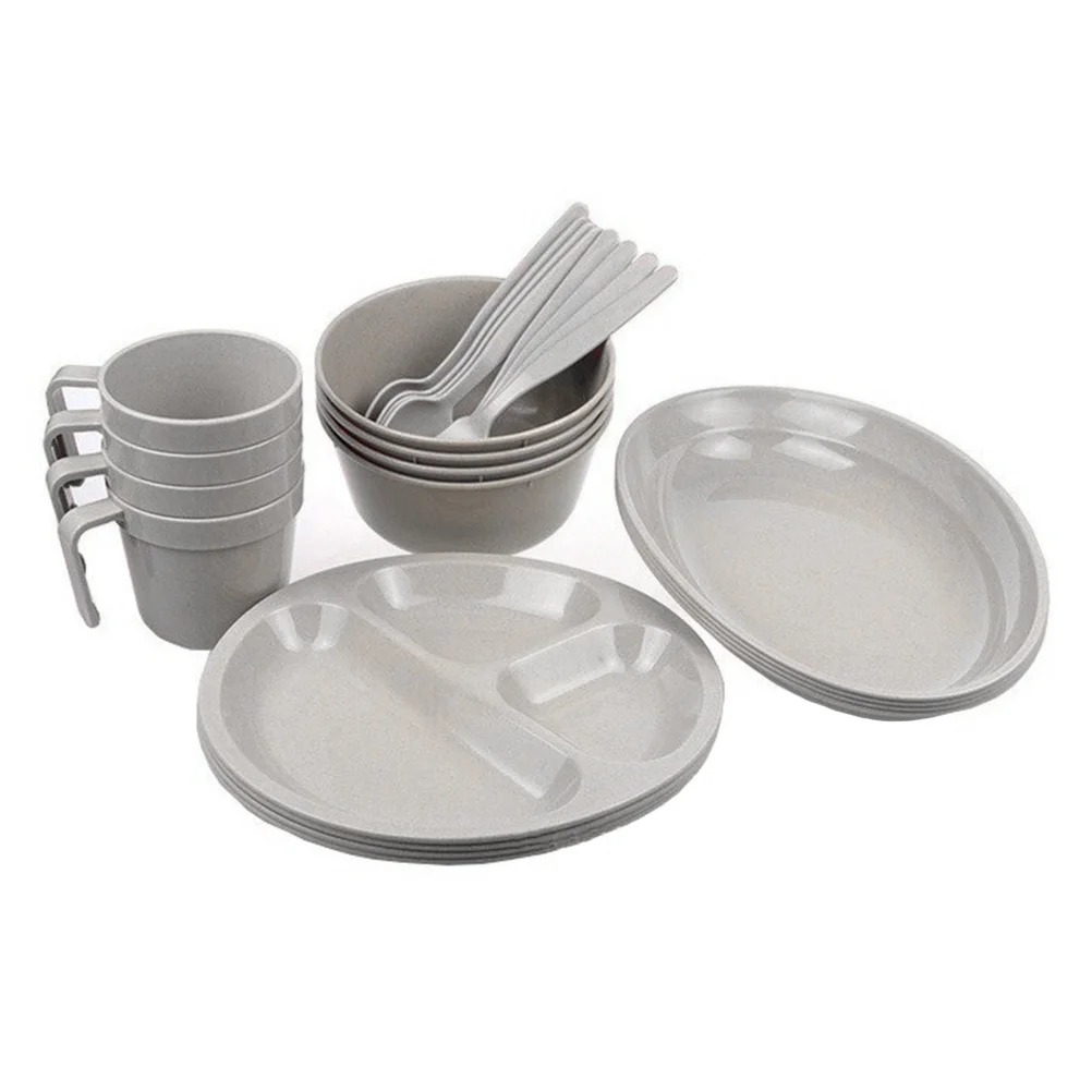 

Picnic Bag Plastic Tableware Plate Portable Food Dish Pp Camping Outdoor Travel