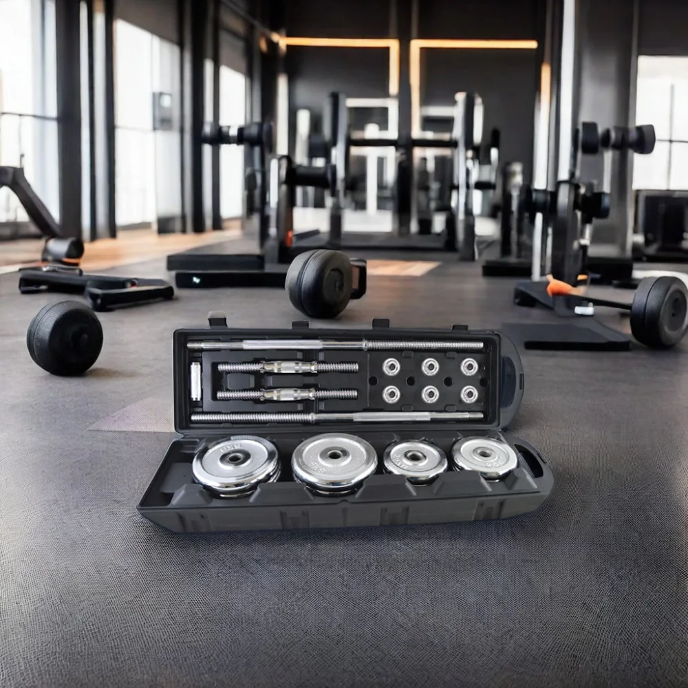 Высококачественный портативный набор штанг для гантелей гальванических