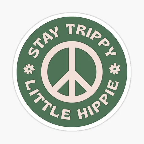 

Stay Trippy Little Hippie 5PCS Stickers for Water Bottles Room Print Car Cartoon Living Room Window Funny Decorations