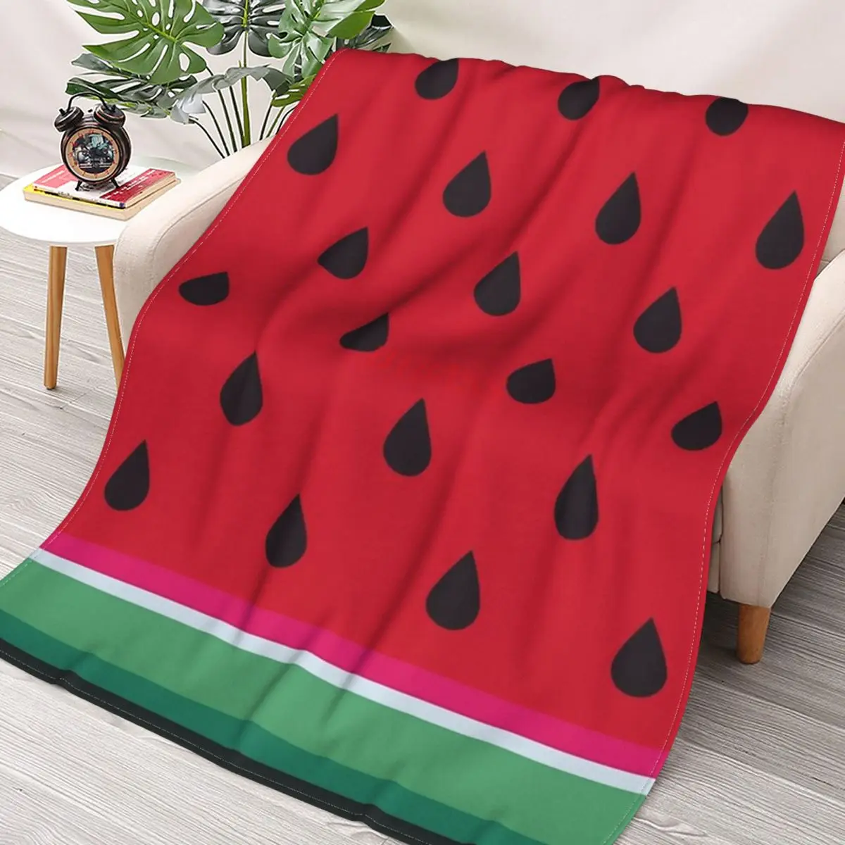 

Фланелевое покрывало с 3D-принтом арбуза