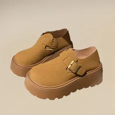 Фото Женские туфли Mushang W03-1, весенние носки Birkenstocks на толстой подошве, увеличивающие маленький размер №1