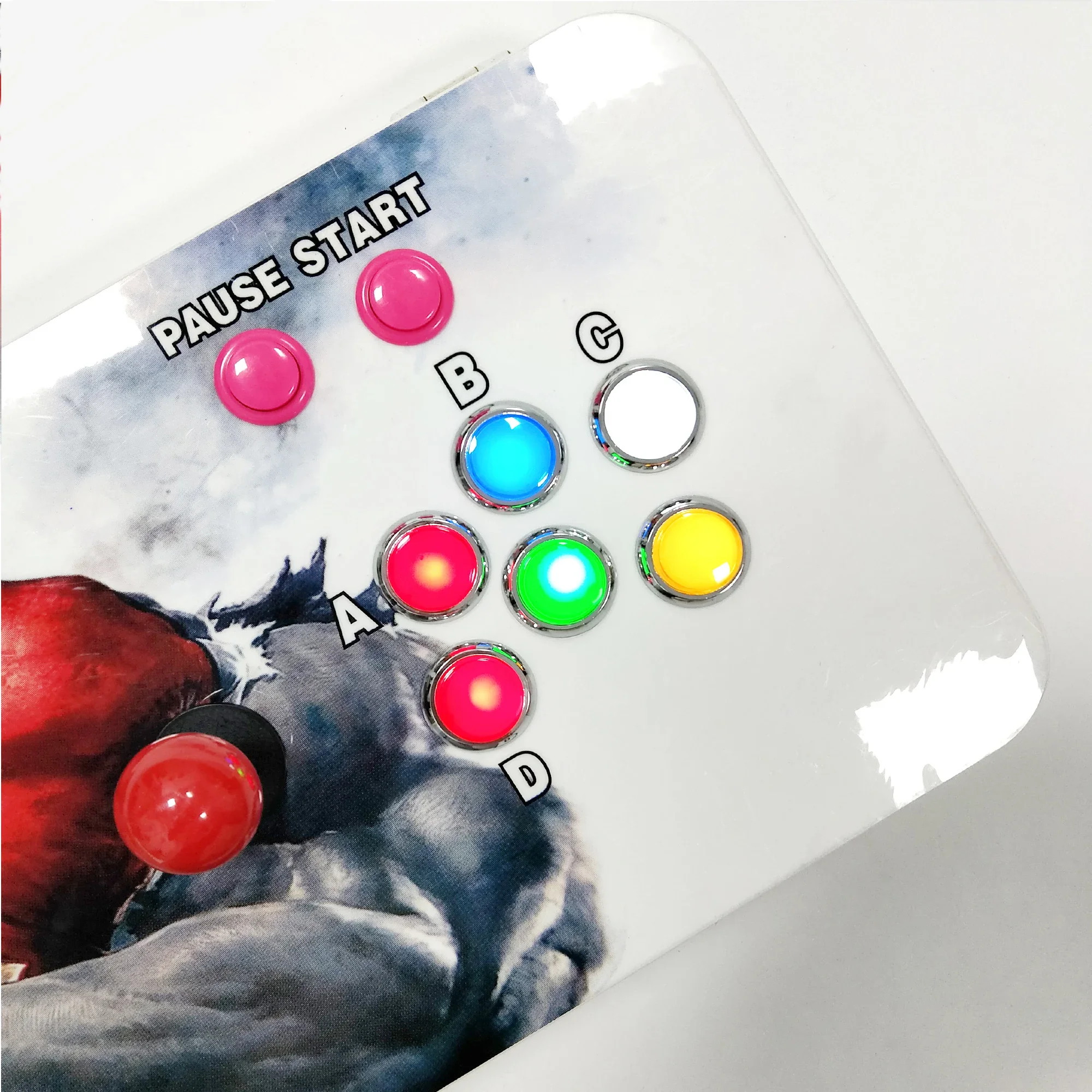 2-плеер 8000 в 1 Pandora Saga EX 3D Копия SANWA Джойстик Хромированная светодиодная кнопка DIY
