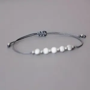 Женский браслет с белым кристаллом howlite, подарок лучшего друга, натуральный камень, драгоценный камень (art.: 3920c8b0de80f) - 3920c8b0de80f