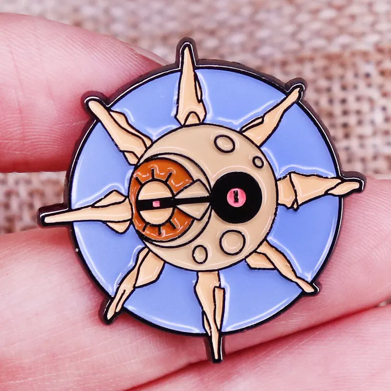 

XM-funny Cartoon sun and moon brooch clothes hat pins cartoon accessory gifts