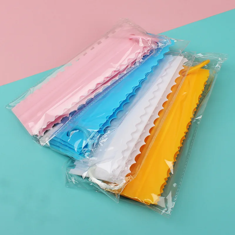 Двухсторонний в наличии шпатель для крема торта удлиненный скребок набор из 4